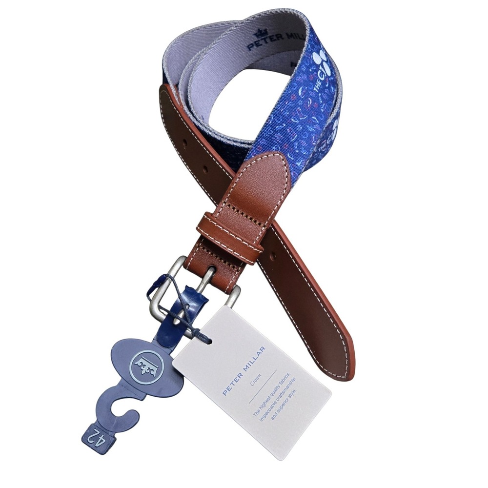 RARE Peter Millar Crown Belt Byron Nelson The‎ CJ Cup Golf Men's Size 42 USA NWT
